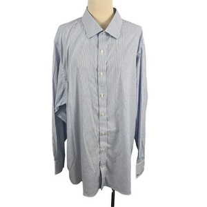 NWOT STANTT Blue White‎ Pinstripe Button Down Dress Shirt